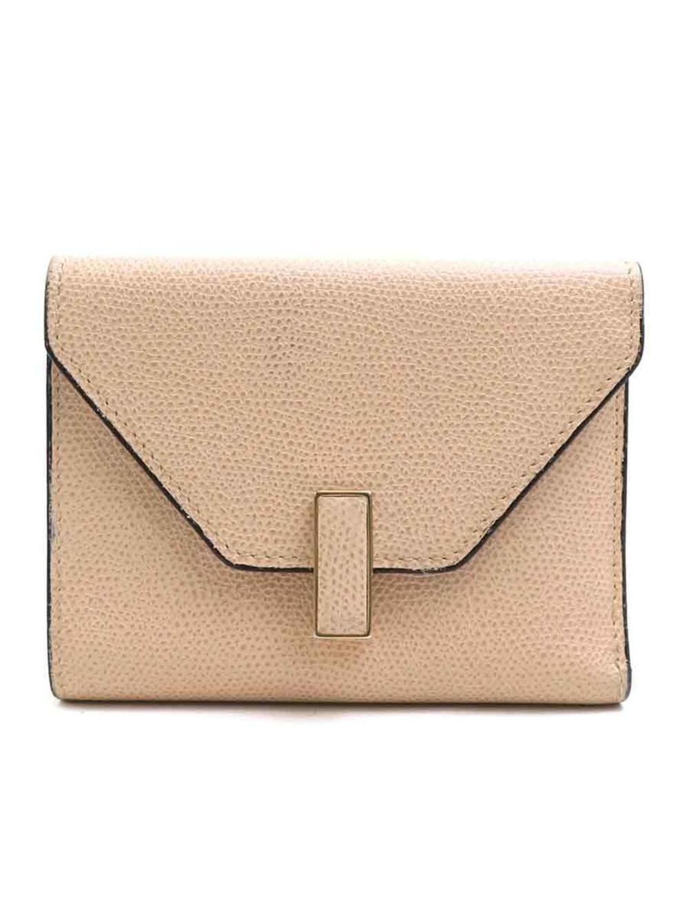 Auth Valextra Trifold Wallet Beige #280363V16B